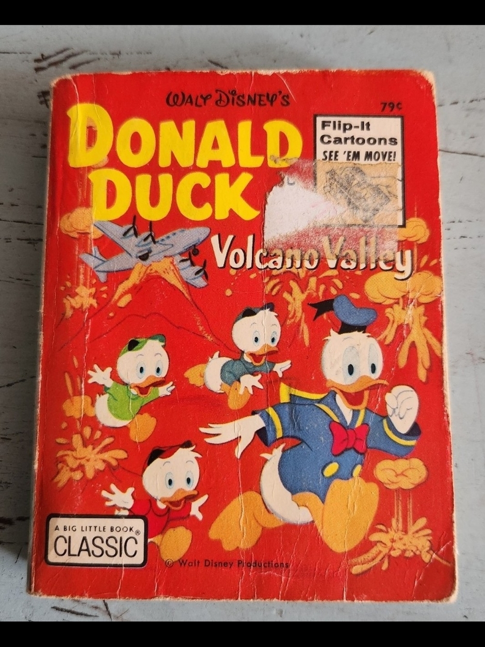 Vintage 1973 Whitman Walt Disney Big Little Book DONALD DUCK, Flip-It Book 250pg